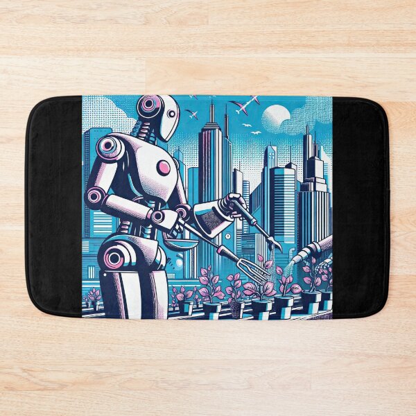 Item preview, Robot Gardening Pop Art Style designed and sold by artofuniverse.