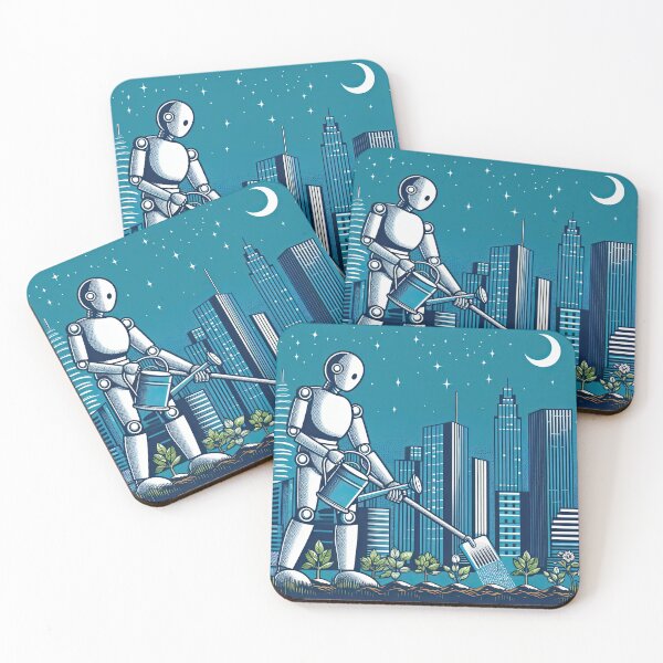 Item preview, Robot Gardening Pop Art Style designed and sold by artofuniverse.