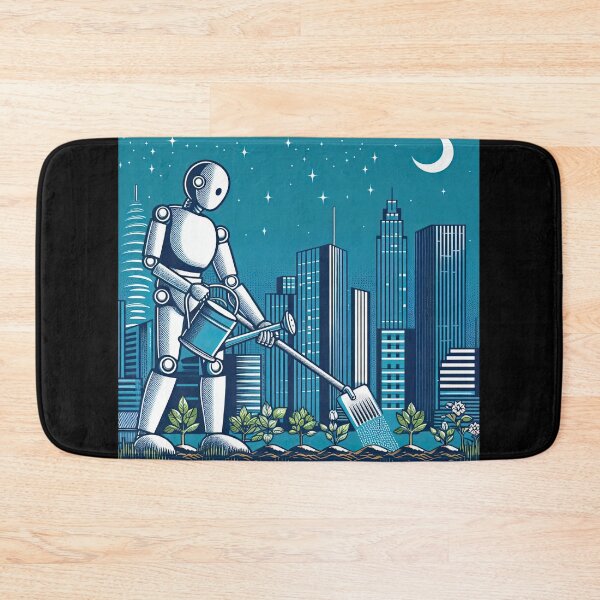 Item preview, Robot Gardening Pop Art Style designed and sold by artofuniverse.