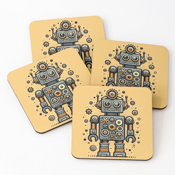 Aperçu de l'œuvre Robot Steampunk de style Pop Art créée et vendue par artofuniverse.