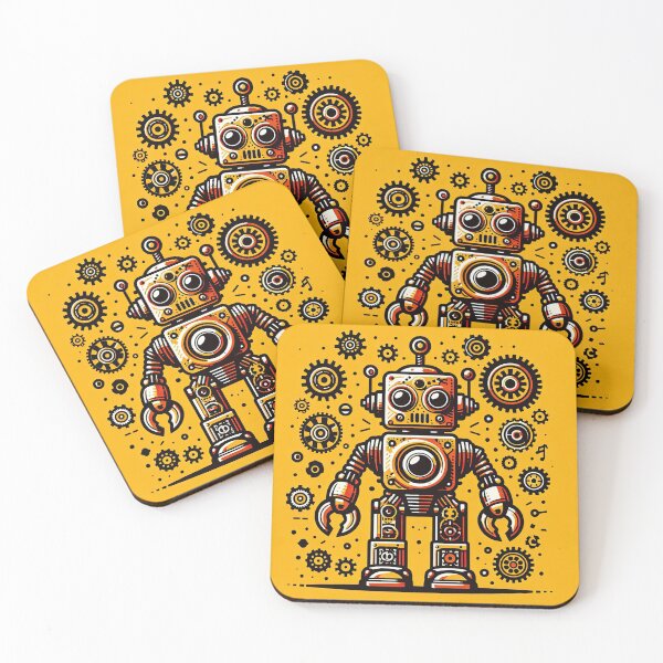 Aperçu de l'œuvre Robot Steampunk de style Pop Art créée et vendue par artofuniverse.