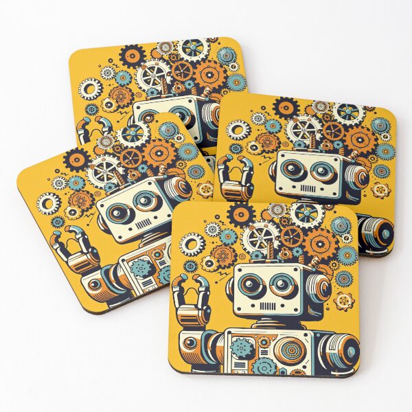 Aperçu de l'œuvre Robot Steampunk de style Pop Art créée et vendue par artofuniverse.