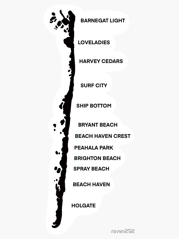 LBI Map Long Beach Island New Jersey