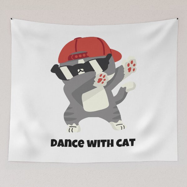 Item preview, Dabbing Cat with Cool Cap - National Dance Day Fun designed and sold by vechone.