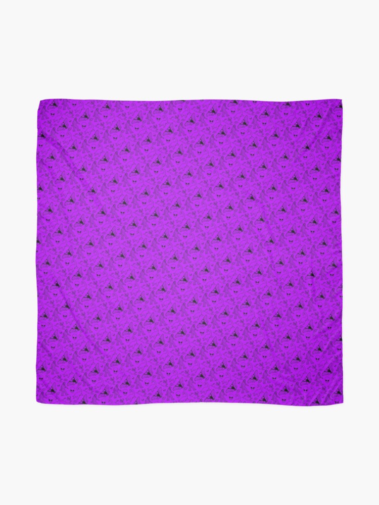 Alternate view of Cryptid Pattern (Purple Background) Scarf