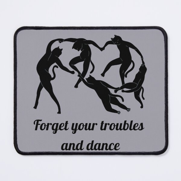 Item preview, cat dancing circle Forget your troubles and dance National Dance Day Vibes designed and sold by vechone.