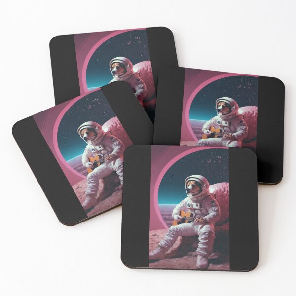 Item preview,  Astronaut dog  play guitar in the space designed and sold by Designfs.