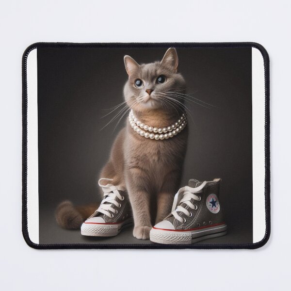 Item preview, Cat golden with chucks and pearls designed and sold by Kunst-in-Szene.