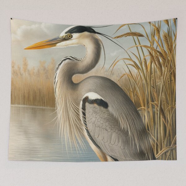 Item preview, Grulla azul junto al río designed and sold by whitecat23.