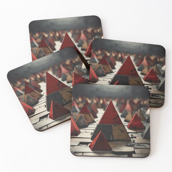 Item preview, Geometric - Pyramids Colored designed and sold by KootenayDesigns.