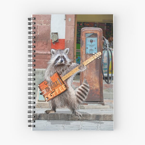Item preview, Rikki Raccoon Coffee Box Guitar Player Vintage Gas Pump designed and sold by oz10.