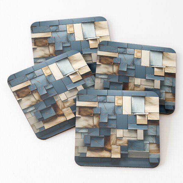 Item preview, Geometric - Rectangles Dark Blue designed and sold by KootenayDesigns.
