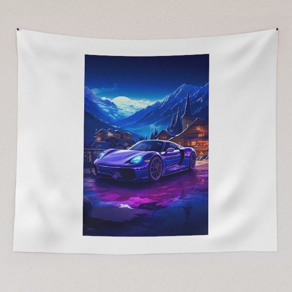 Item preview, Moonlit Majesty Night Drive in the Alps designed and sold by RevUpDesign.