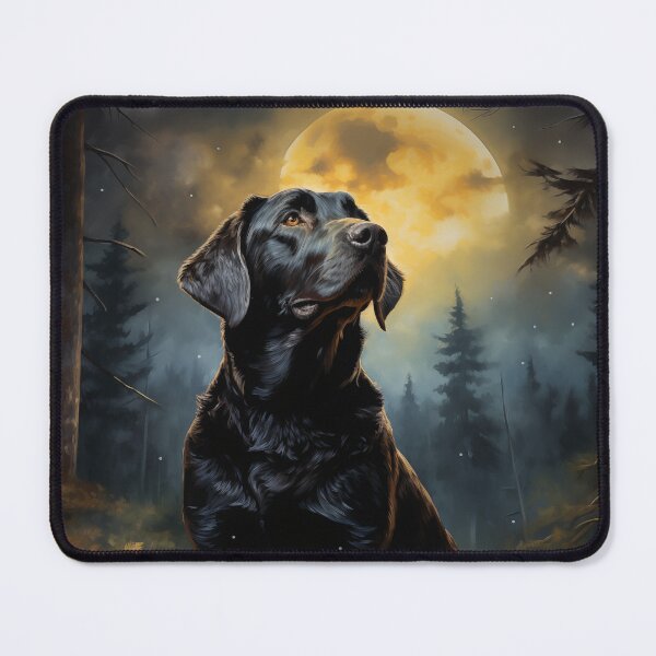 Item preview, Labrador retriever on a moonlit night  designed and sold by PetsArt.