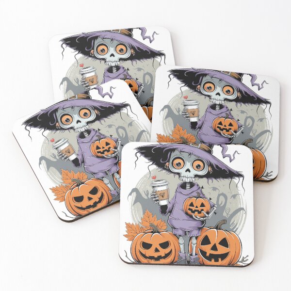 Item preview, Skeleton with Halloween coffee designed and sold by ArtBoom73.