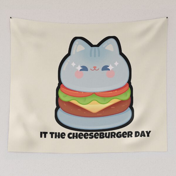 Artikelvorschau, lustiger Katzen-Cheeseburger, nationaler Cheeseburger-Tag entworfen und verkauft von vechone.