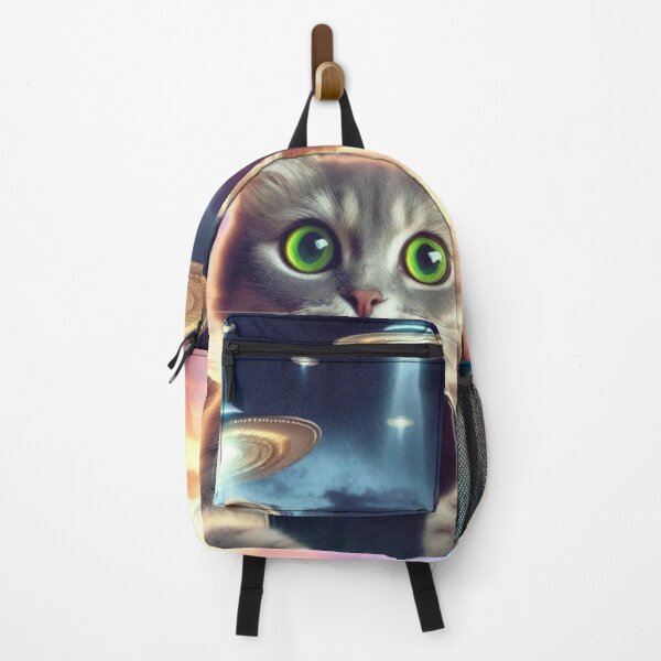 Item preview, Funny cat Selfie with UFOs Weird designed and sold by Bankza.