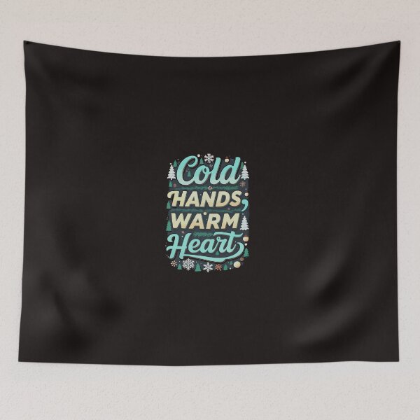 Item preview, Typography for winter Cold hands warm heart designed and sold by SHOASHOPrb.