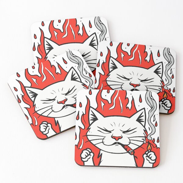 Item preview, smoking cat designed and sold by misbahsiro.