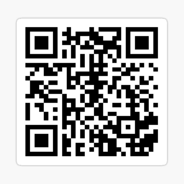 Item preview, rickroll qr code sticker Sticker designed and sold by dex1one.