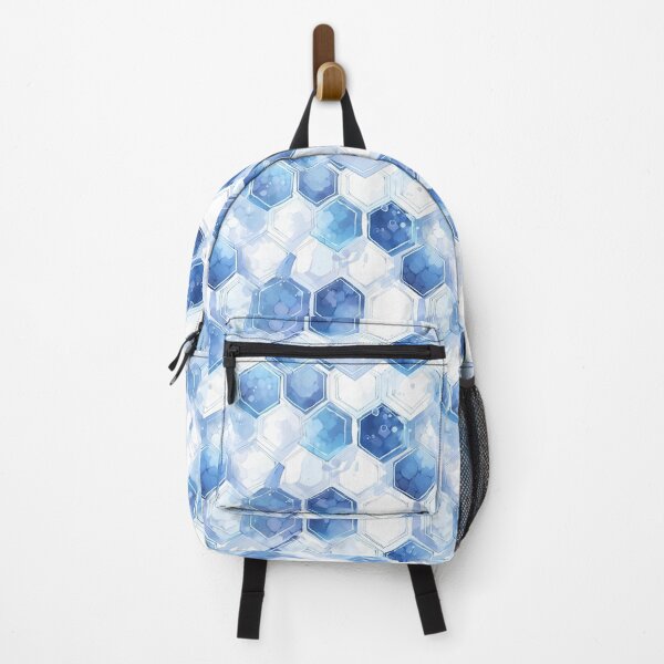 Item preview, blue geometric abstract beehive pattern designed and sold by kgcreation91.