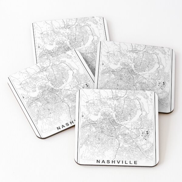 Item preview, Nashville City Map designed and sold by SHAMPAIN-ART-CO.