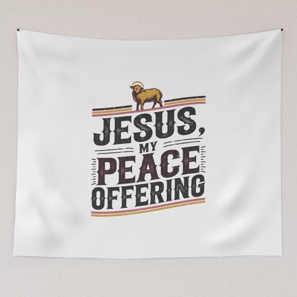 Item preview, Jesus, My Peace Offering, Lamb Art  designed and sold by Faithloveshop.