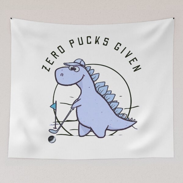 Item preview, Zero Pucks Given Dinosaur Golf Playing designed and sold by prsagar01.
