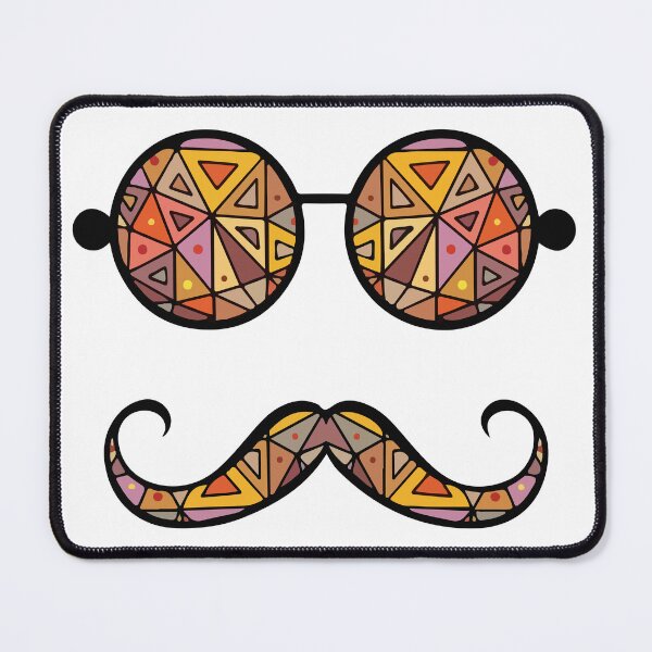 Item preview, Classic design with mustache and glasses designed and sold by hussain-dz.