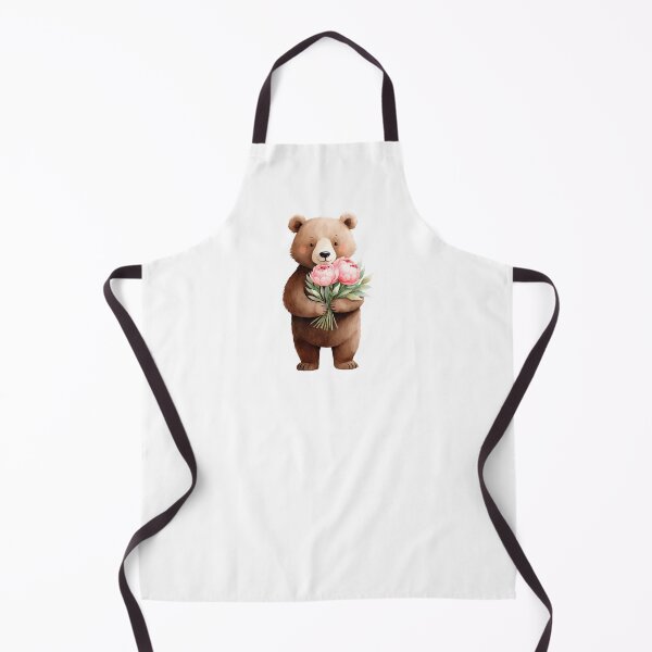 Item preview, Cute bear with piony flowers designed and sold by Victoria Riabov.