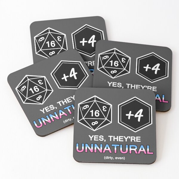 Item preview, Unnatural 20 - White Text, Black Dice, TRANS designed and sold by ChrisCrossPlay.
