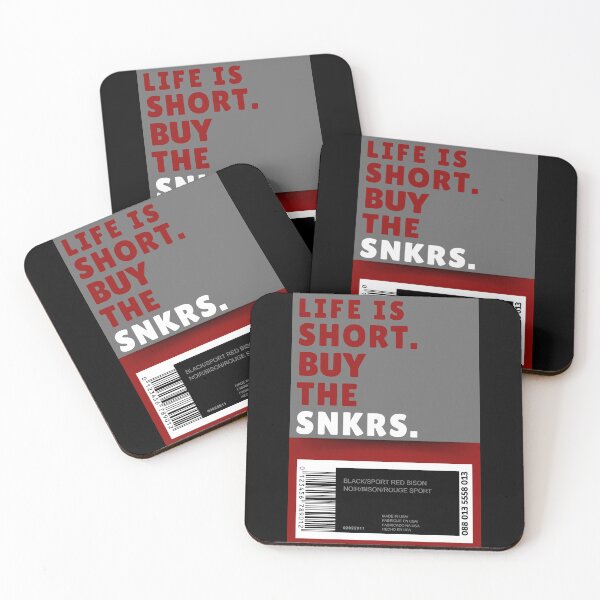 Item preview, Life is Short. Buy the SNKRS Shoebox (Maroon x White x Gray) | Sneakerheads designed and sold by Zuriel Hargrove.