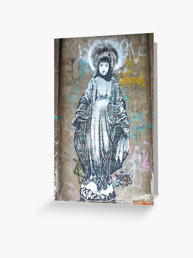 Graffiti Madonna Virgin Mary from the Street Art