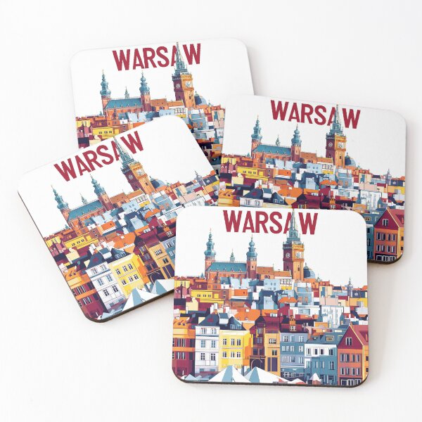 Item preview, Warsaw Cityscape Art  – Vintage Travel Art designed and sold by nomiraclehere.