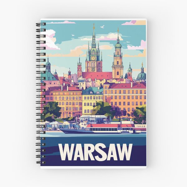 Item preview, Warsaw Cityscape Art  – Vintage Travel Art designed and sold by nomiraclehere.