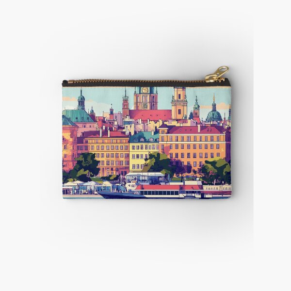 Item preview, Warsaw Cityscape Art  – Vintage Travel Art designed and sold by nomiraclehere.