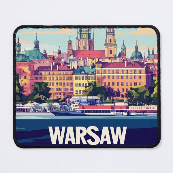 Item preview, Warsaw Cityscape Art – Vintage Travel Art designed and sold by nomiraclehere.