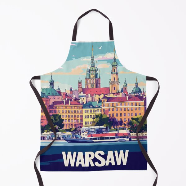 Item preview, Warsaw Cityscape Art – Vintage Travel Art designed and sold by nomiraclehere.
