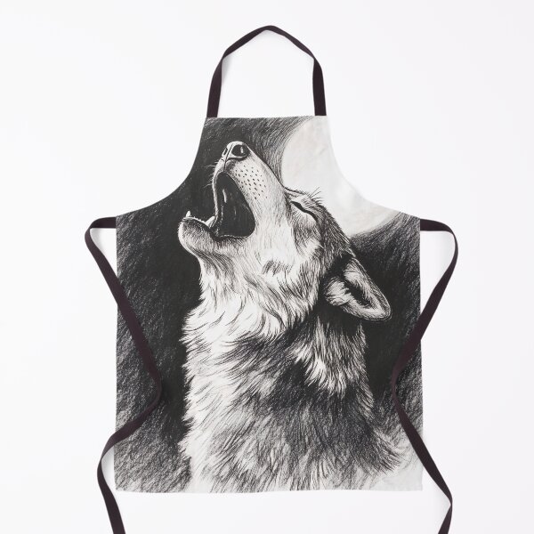 Item preview, Black and white Wolf pencil drawing designed and sold by Pencil-Art.