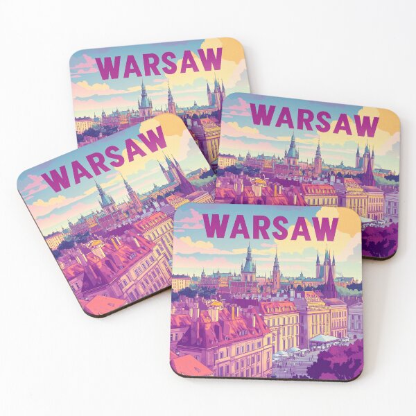 Item preview, Warsaw Cityscape Art  – Vintage Travel Art designed and sold by nomiraclehere.