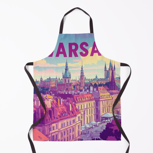 Item preview, Warsaw Cityscape Art – Vintage Travel Art designed and sold by nomiraclehere.