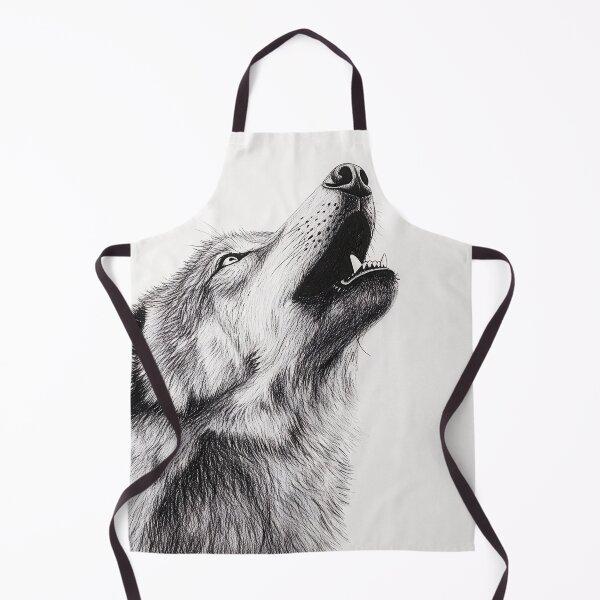 Item preview, Black and white Wolf pencil drawing designed and sold by Pencil-Art.