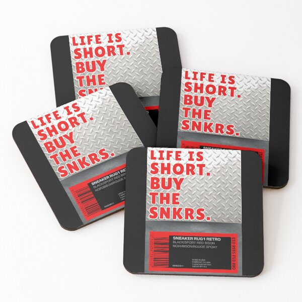 Item preview, Life is Short. Buy the SNKRS Shoebox (Red x Steel) | Sneakerheads designed and sold by Zuriel Hargrove.