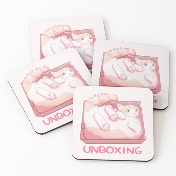 Item preview, "Unboxing" Cute Cat designed and sold by Xiaolan's Art.