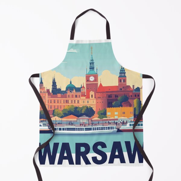 Item preview, Warsaw Cityscape Art – Vintage Travel Art designed and sold by nomiraclehere.