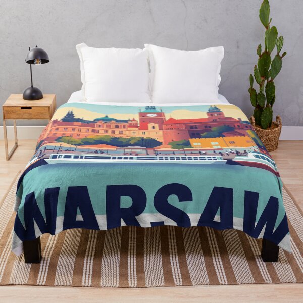 Item preview, Warsaw Cityscape Art  – Vintage Travel Art designed and sold by nomiraclehere.