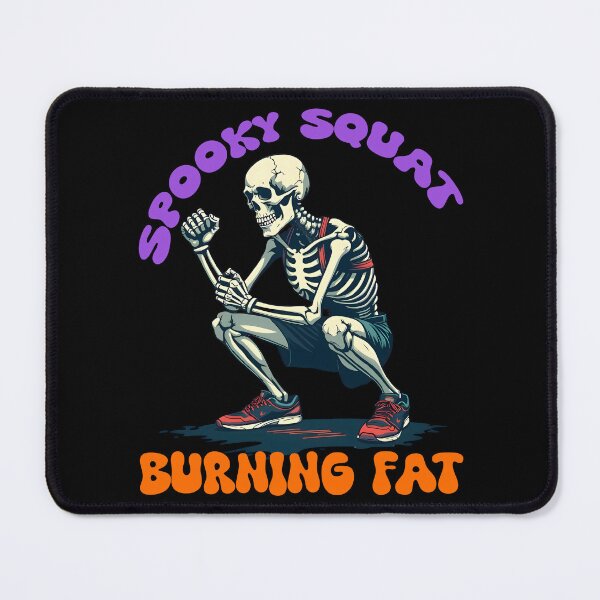 Item preview, Skeleton Squats: Spooky Fitness Halloween Illustration designed and sold by TheInkyOwl-TIO.