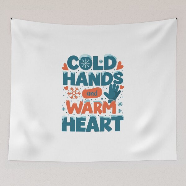 Item preview, Typography for winter Cold hands warm heart designed and sold by SHOASHOPrb.