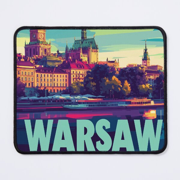 Item preview, Warsaw Cityscape Art – Vintage Travel Art designed and sold by nomiraclehere.