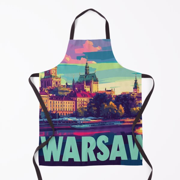 Item preview, Warsaw Cityscape Art – Vintage Travel Art designed and sold by nomiraclehere.